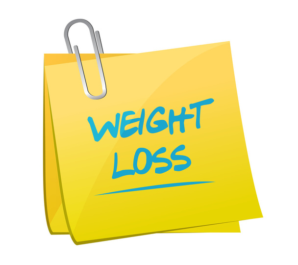 weight loss post memo illustration - Zdjęcie, obraz