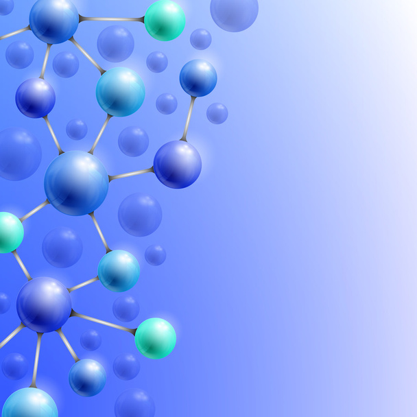 Абстрактный молекулярный фон
  - Вектор,изображение