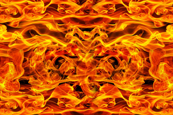 fire on a black background - Фото, изображение
