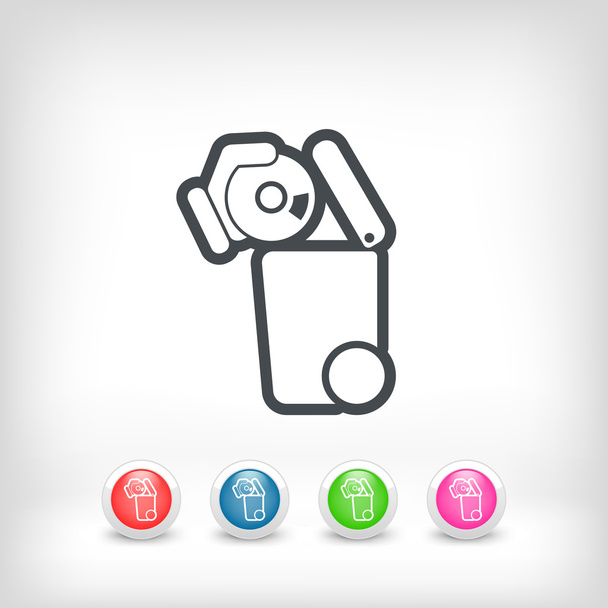 Külön hulladékgyűjtési ikon - Vektor, kép