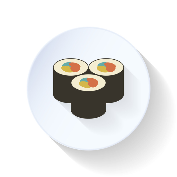 Sushi lapos ikon - Vektor, kép