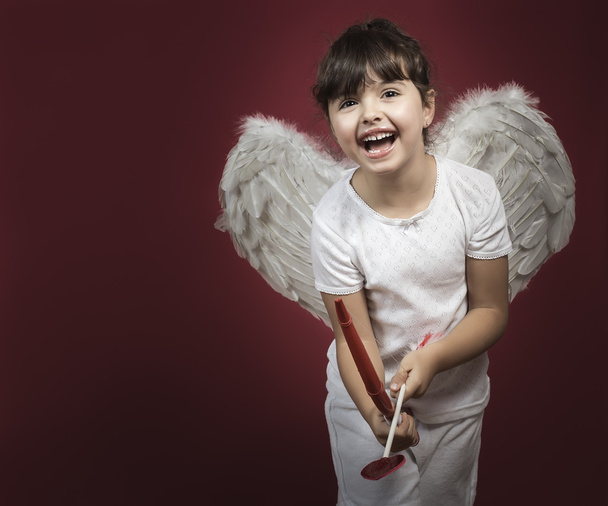 Cupid little girl - Фото, зображення