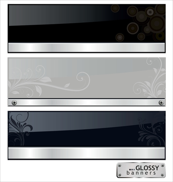 Glossy Banners - Vector, imagen
