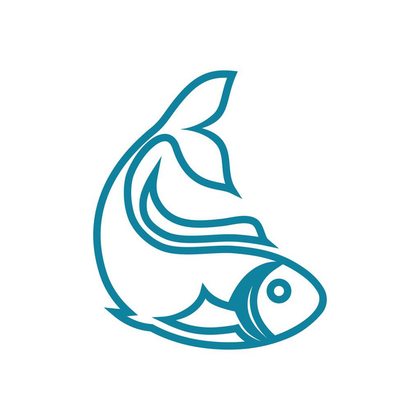 Modèle de logo poisson. Symbole vectoriel créatif - Vecteur, image