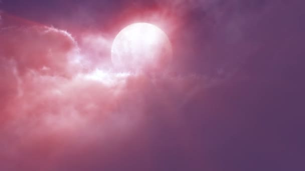rêve voler dans les nuages et la pleine lune - Séquence, vidéo