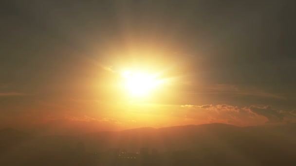 sol puesta del sol rayos luz lapso de tiempo - Metraje, vídeo