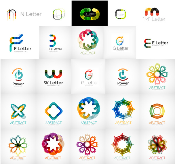 Collection of abstract universal logos - Vector, Image