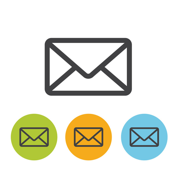 Mail icon set - Vector, imagen