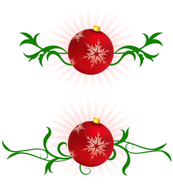 Holiday background with Christmas Ornament and snowflakes - Vektor, obrázek