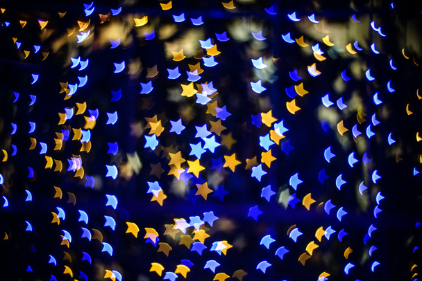 Multicolour bokeh Star shape - Фото, зображення