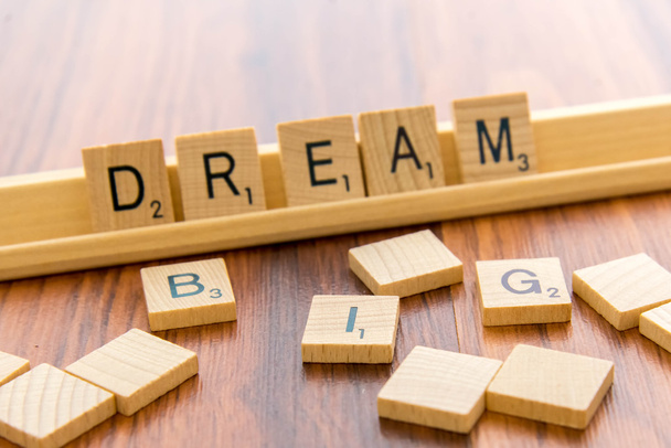 Scrabble letters - DREAM BIG - Photo, Image