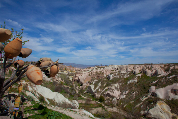 Pigeon Valley, one of the most beautiful valleys of Cappadocia, was shot panorama. - Foto, immagini