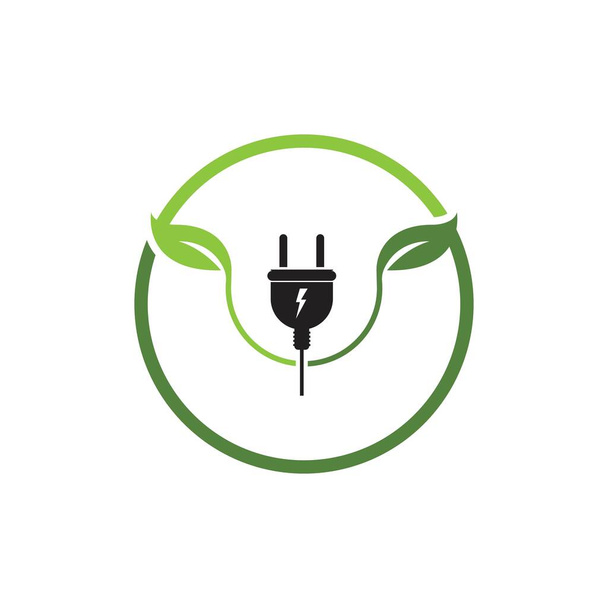 Electrical Plug Logo Vector illustration design  - Vektör, Görsel