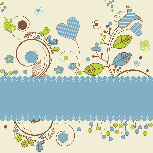 Floral design with space for text - Vecteur, image
