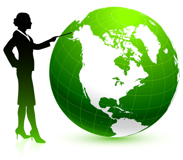 бізнес фон зеленого глобусу
 - Вектор, зображення
