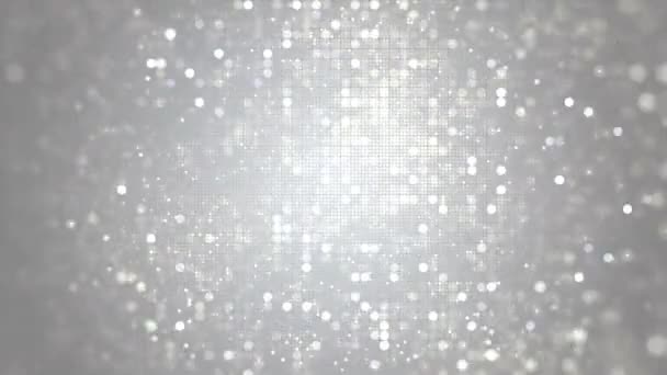 Glittering Silver Bokeh Dots Circle Background - Materiaali, video
