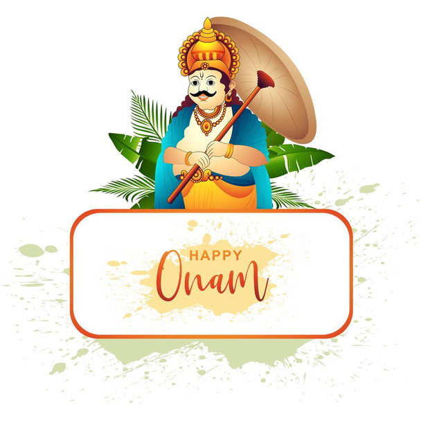 Happy onam festival of south india kerala celebration holiday card design - Vektor, kép