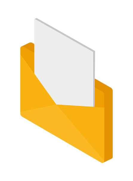 email marketing icon white background - Vetor, Imagem