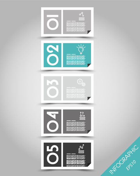 modern turquoise rectangular flat stickers - Vector, imagen