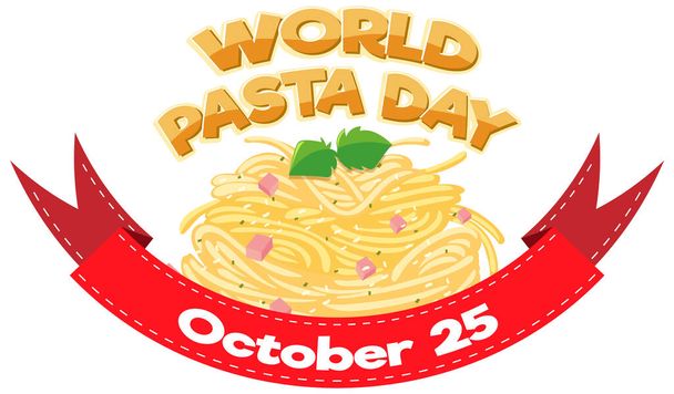 World Pasta Day Poster Design illustration - Vector, imagen