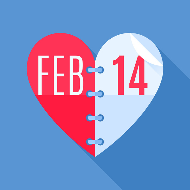 Valentines Day Calendar - Vector, imagen