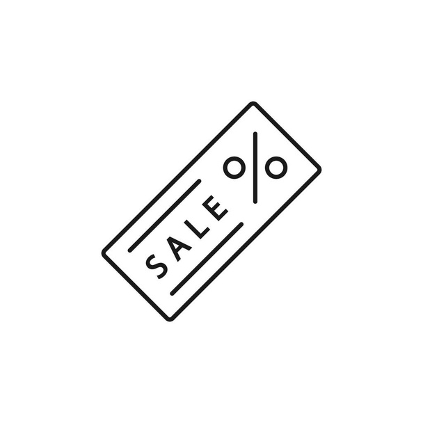 Sale Label line art sales icon design template vector illustration - Vektor, Bild