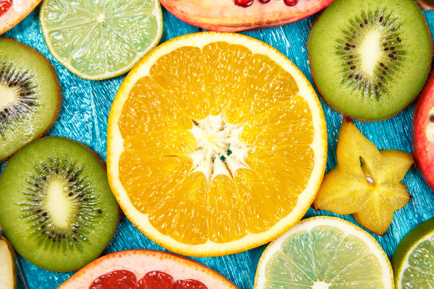 Conjunto de frutas coloridas
 - Foto, Imagen