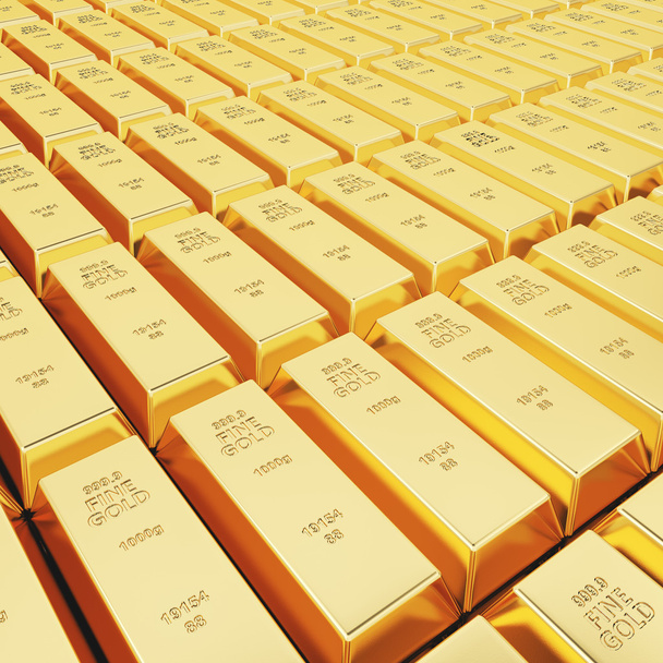 Montones de barras de oro
 - Foto, imagen