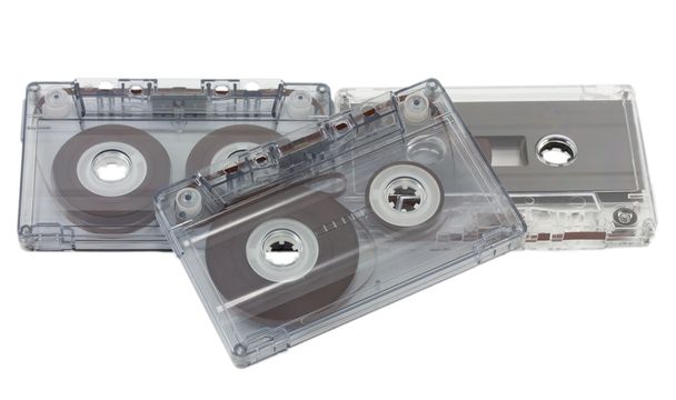 kaset muzyka na białym tle - Zdjęcie, obraz