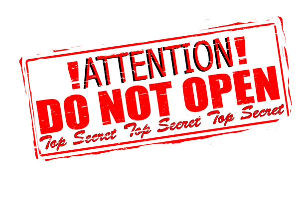 Attention do not open - Vector, Image