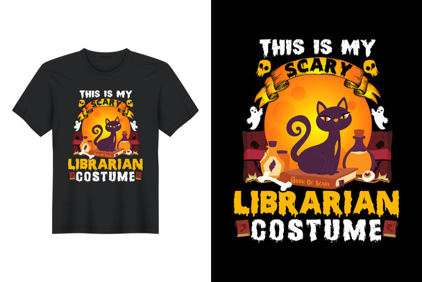 This Is My Scary Librarian Costume, Halloween T Shirt Design - Vektor, obrázek