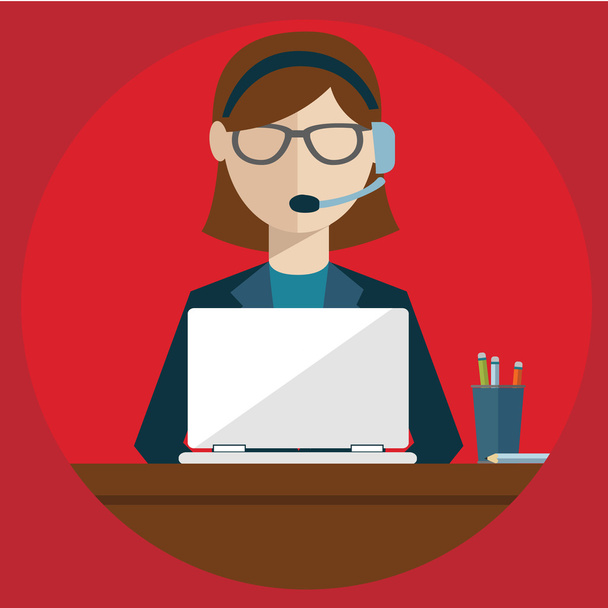 İş müşteri bakım hizmeti kavramı düz simgelerini temas bize destek yardım Danışma telefon görüşmesi ayarla - Vektör, Görsel