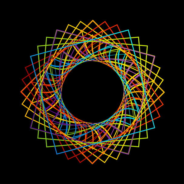 Rainbow barevný květinový design prvek nebo logo pro použití na webu - Vektor, obrázek