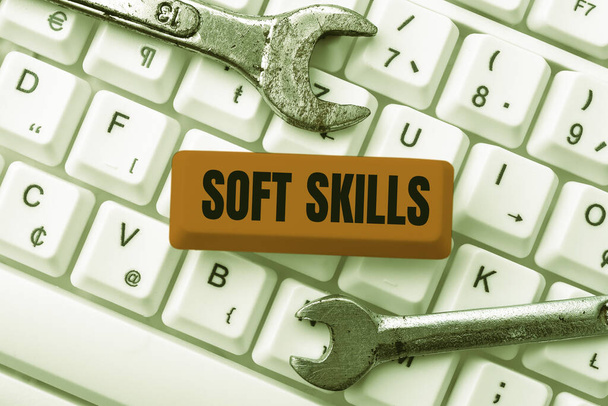 Text caption presenting Soft Skills, Business idea personal attribute enable interact effectively with other showing -48840 - Foto, Imagen