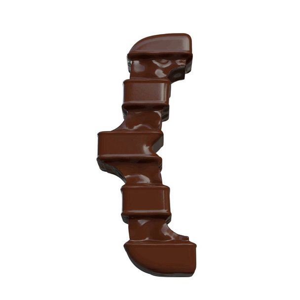 3D symbol made of chocolate - Wektor, obraz