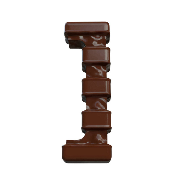 3D symbol made of chocolate - Wektor, obraz