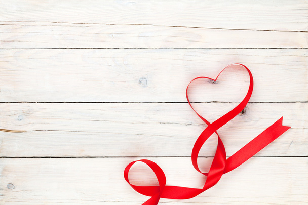 Valentines day heart shaped ribbon - Photo, Image