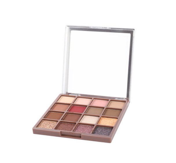 Beautiful eyeshadow palette isolated on white. Makeup product - Foto, immagini