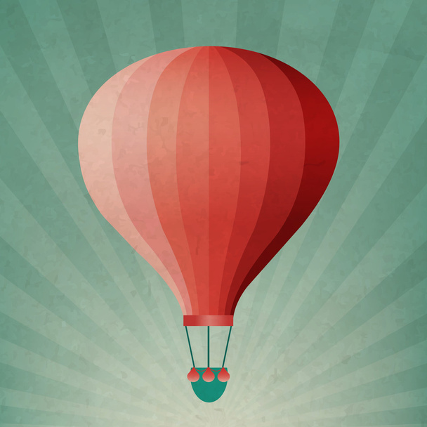 Retro luchtballon - Vector, afbeelding