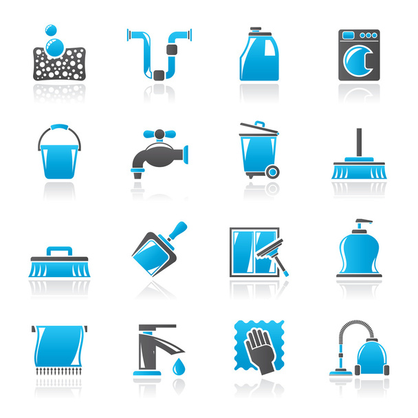 Cleaning and hygiene icons - Vektori, kuva