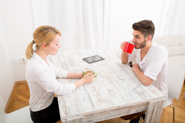 Young couple having a coffee break	 - Zdjęcie, obraz
