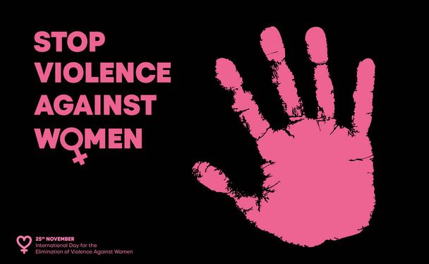 A nők elleni erőszak megállítása - Vektor, kép