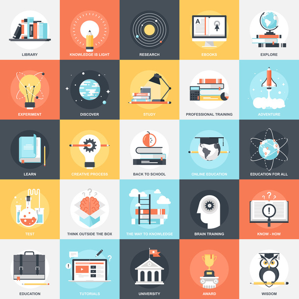 Education Icons - Vector, Image
