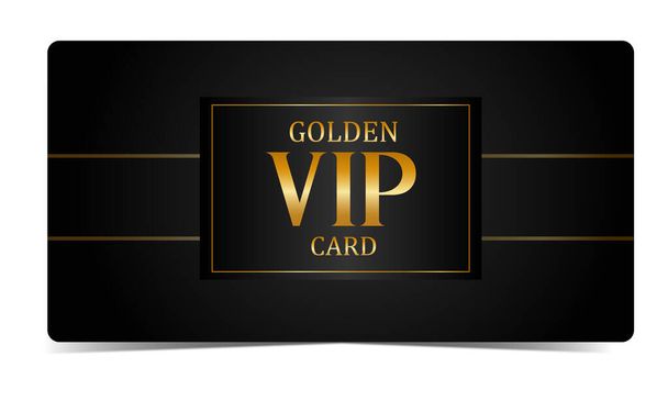 Golden Black VIP Card. Vector illustration - Vetor, Imagem