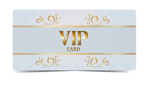 Gold silver VIP card. Vector illustration - Vektor, kép