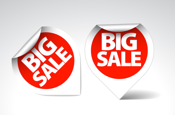 Круглые этикетки наклейки для большой продажи
 - Вектор,изображение