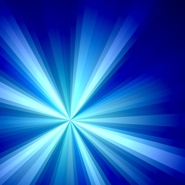 Blauwe zonne-Burst illustratie - Foto, afbeelding