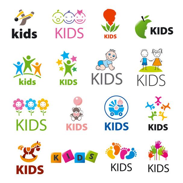 самая большая коллекция векторных логотипов детей
 - Вектор,изображение