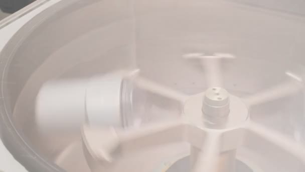 Refrigerated vaccine centrifugation in laboratory, slow motion - Filmmaterial, Video