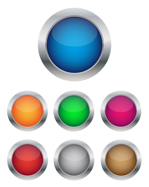 Collection of glossy buttons - Vector, Imagen